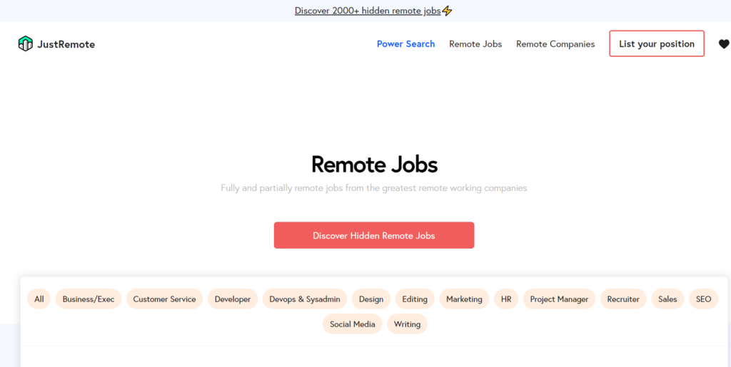 just remote freelance site