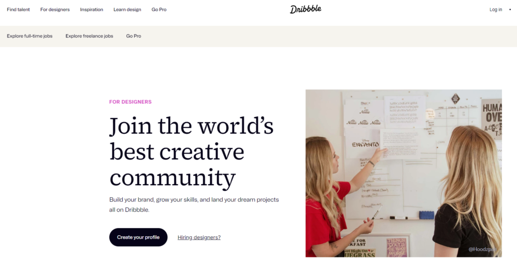 dribble freelance site